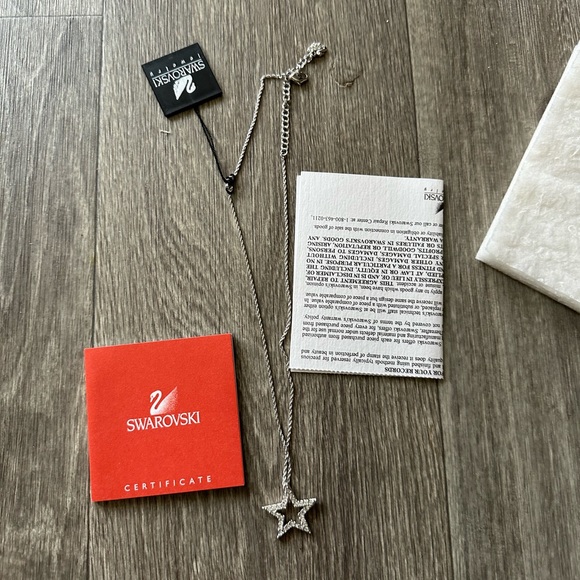 Swarovski Rhodium plated crystal star necklace